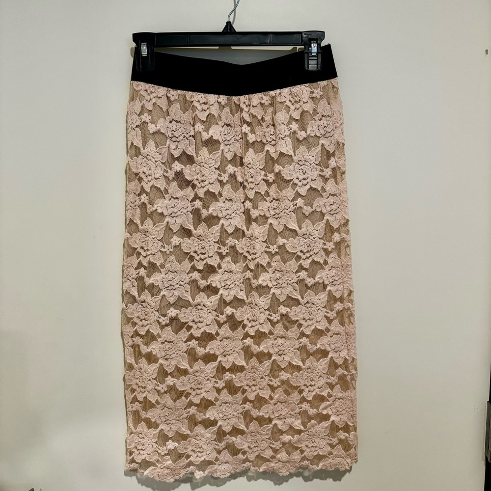 Free People Lace Midi Skirt